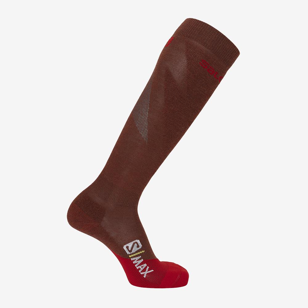 Salomon Singapore Mens Socks - S MAX M Red | 65391-SWYZ